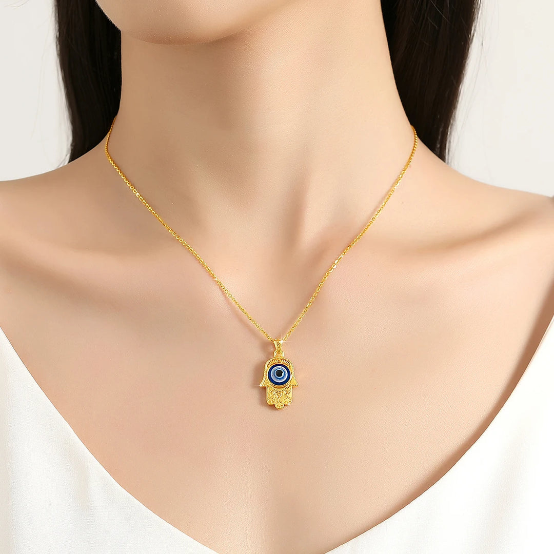 Fortuna Evil Eye 18K Gold Necklace