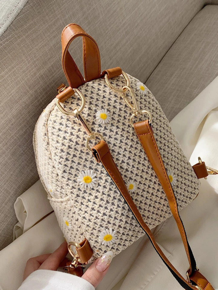 Petite Floré Embroidered Student Bag