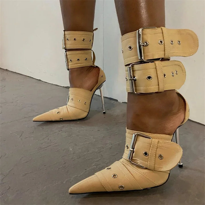 Rebel Chic Buckle Heels