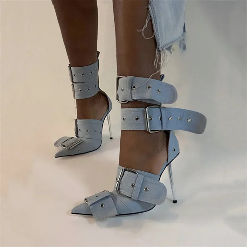 Rebel Chic Buckle Heels
