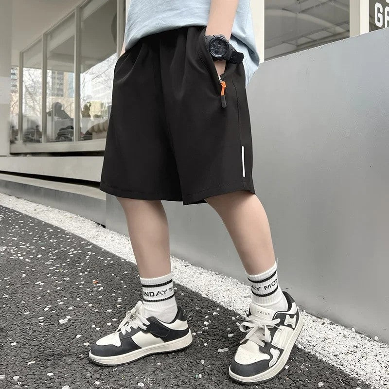 Athletic Stretch Drawstring Running Shorts