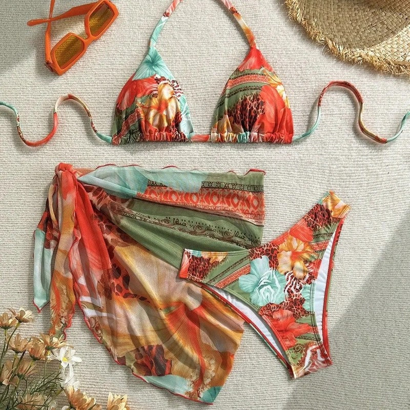 Halter Tie Side Bikini Swimsuit