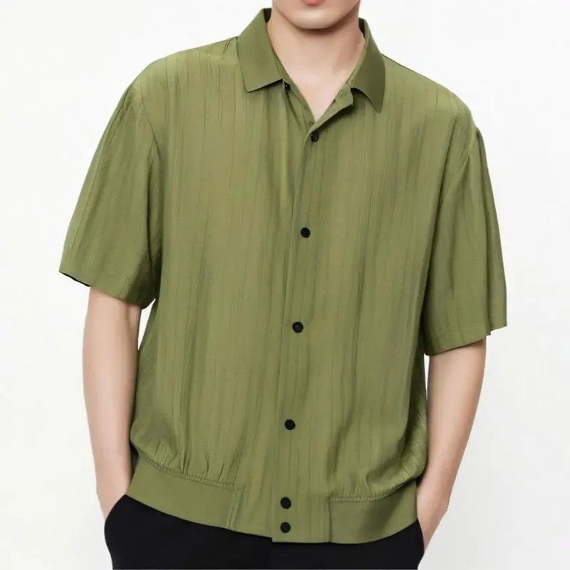 Relaxed Textured Short Sleeve Shirt