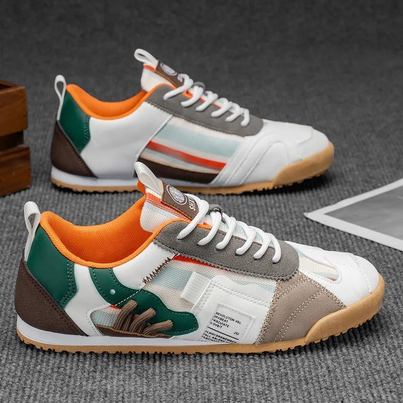 Ruvino Retro Patchwork Low-Top Sneakers