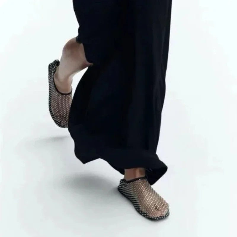 Serenna Mesh Embellished Ballet Flats