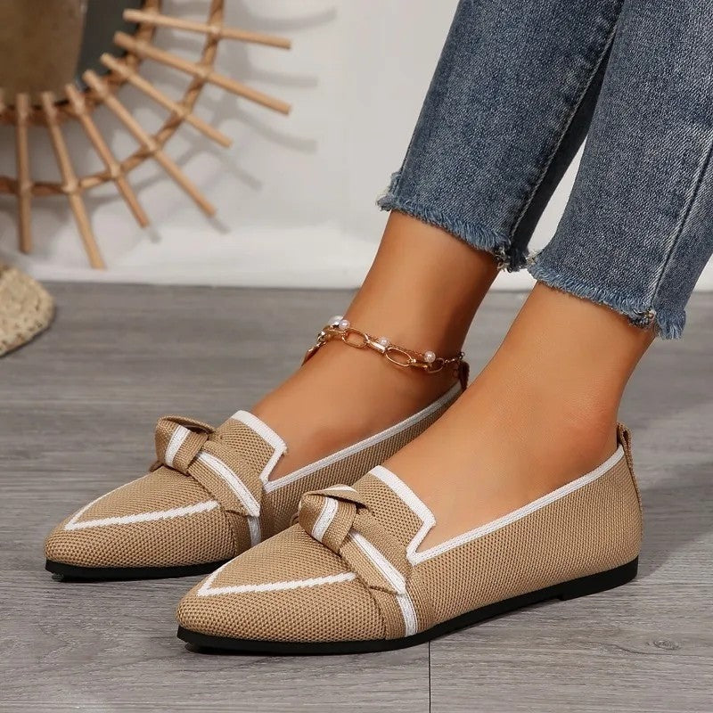 Plus Size Serlina Knit Pointed Toe Loafers