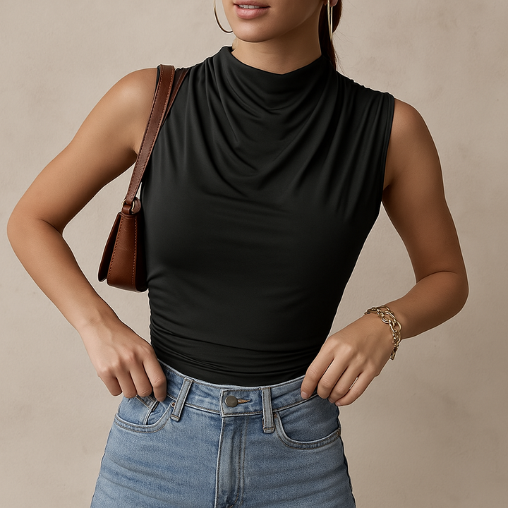 Sierra Silk Pleated Tank Top