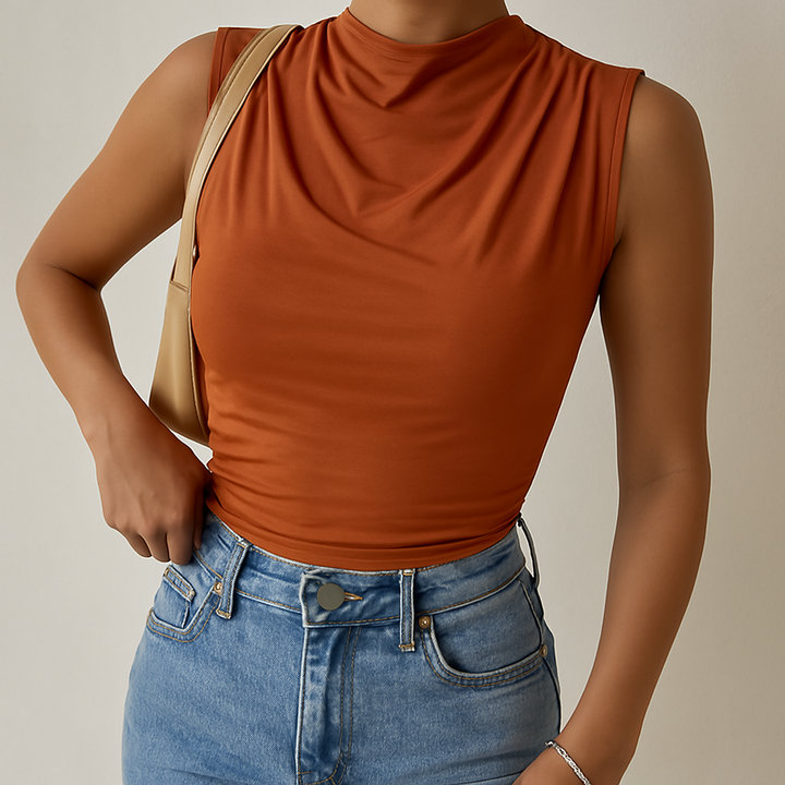 Sierra Silk Pleated Tank Top