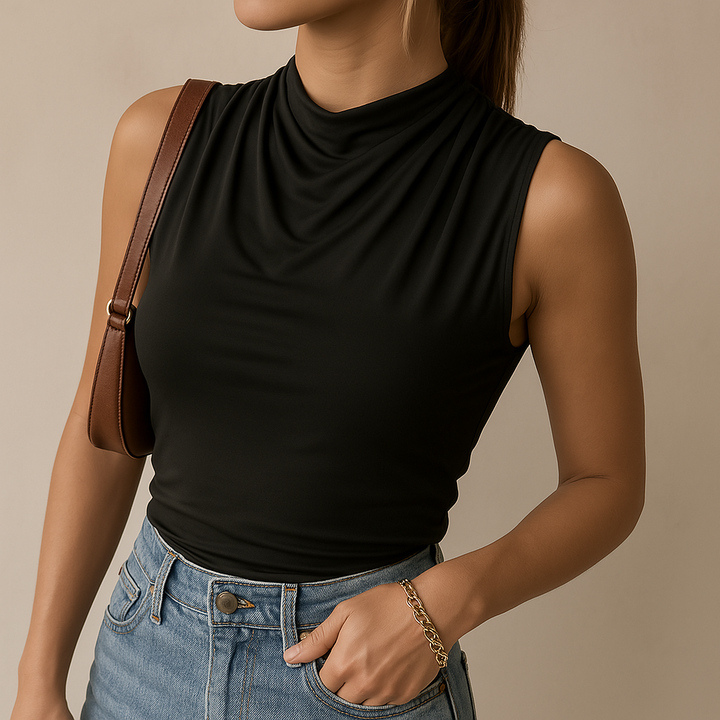 Sierra Silk Pleated Tank Top
