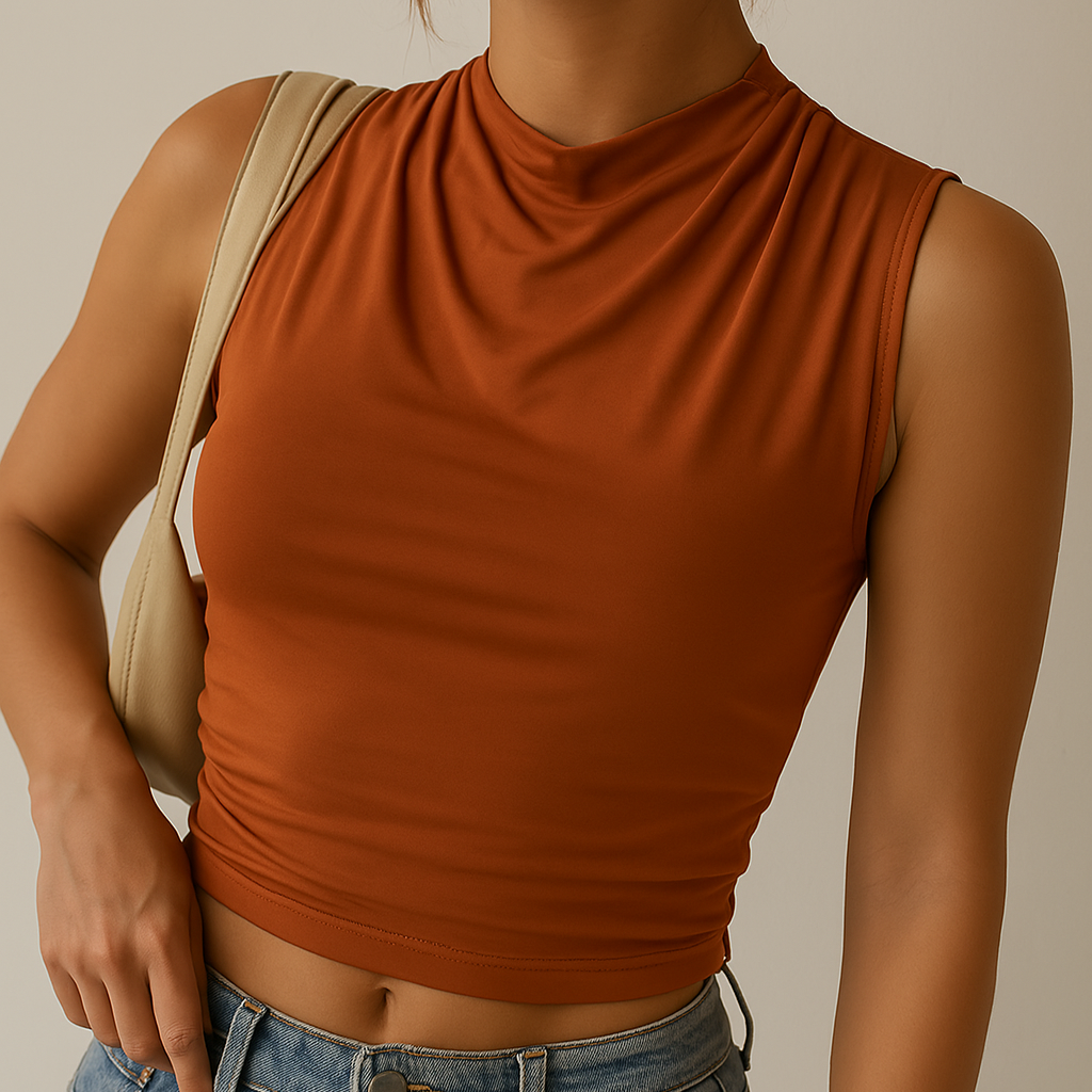 Sierra Silk Pleated Tank Top