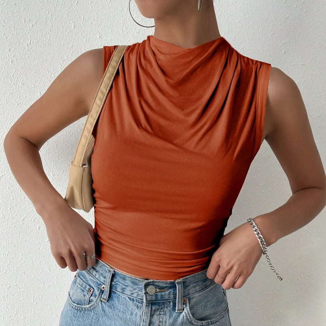 Sierra Silk Pleated Tank Top