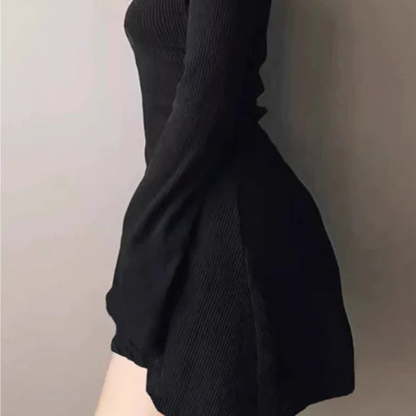 Midnight V-Neck Mini Dress