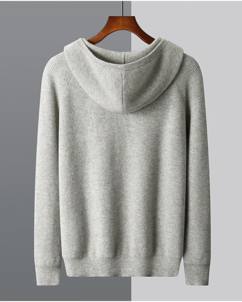 Renlow 100% Wool Zip-Up Hoodie