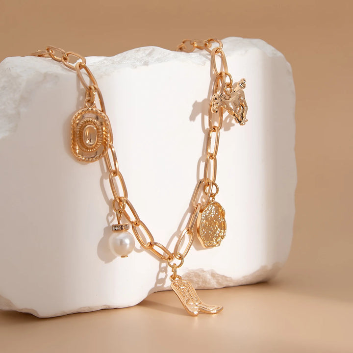 Golden Prairie Charms Choker