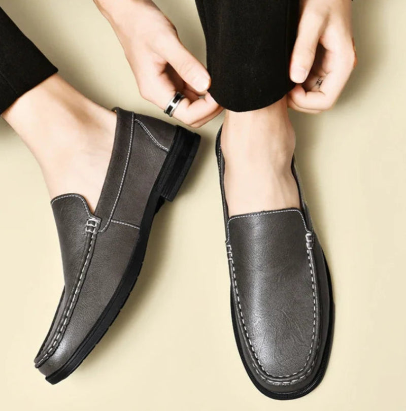 Weston Embossed Leather Loafers