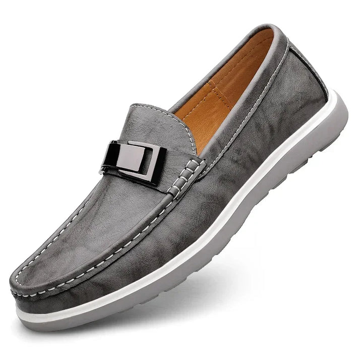 Kelvon Buckle Leather Loafers
