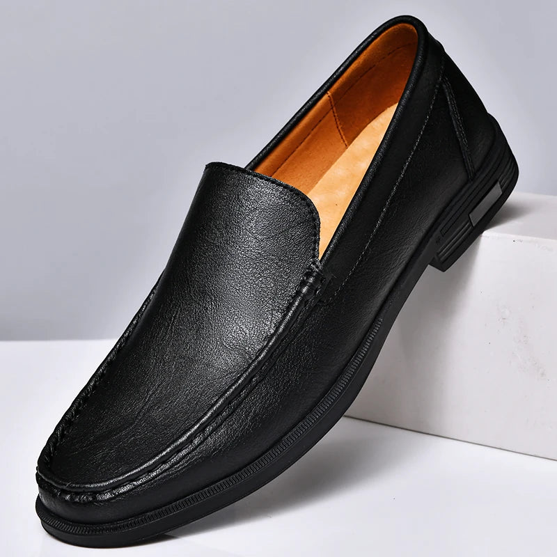 Weston Embossed Leather Loafers