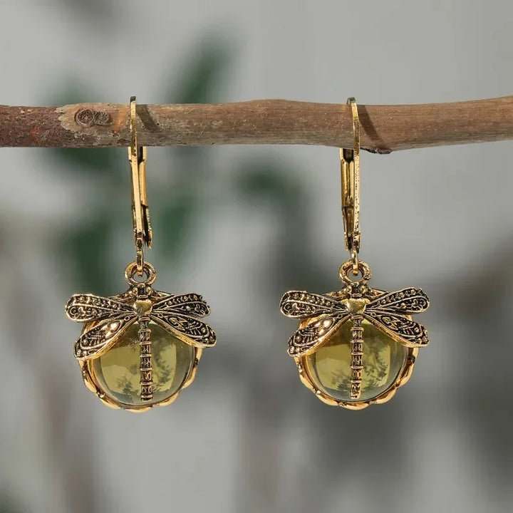 Dragonfly Antique Earrings