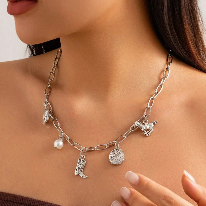 Golden Prairie Charms Choker