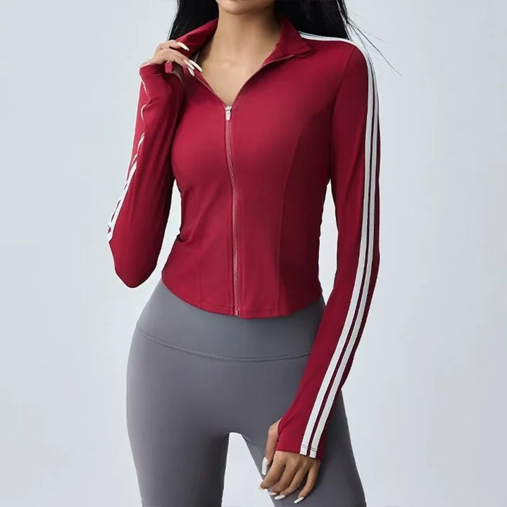 Ivy Sleeve Activewear Zip-Up Top