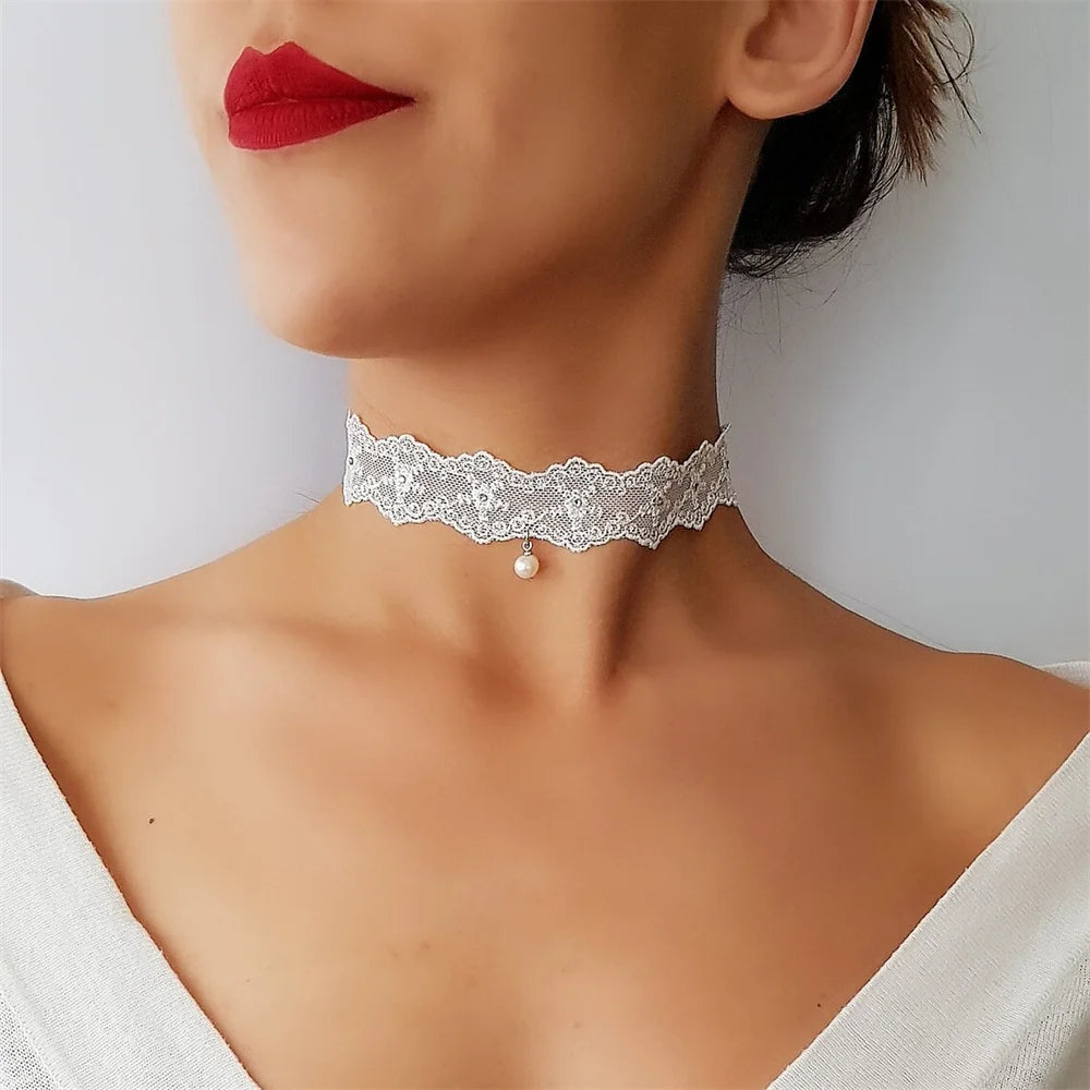 Wednesday Gothic Lace Choker