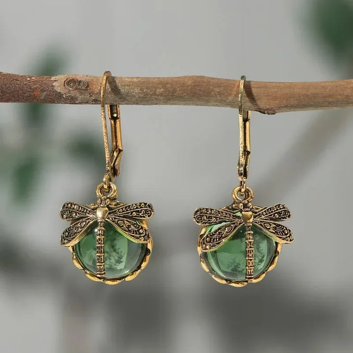 Dragonfly Antique Earrings