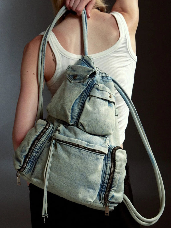 Emery Casual Denim Backpack