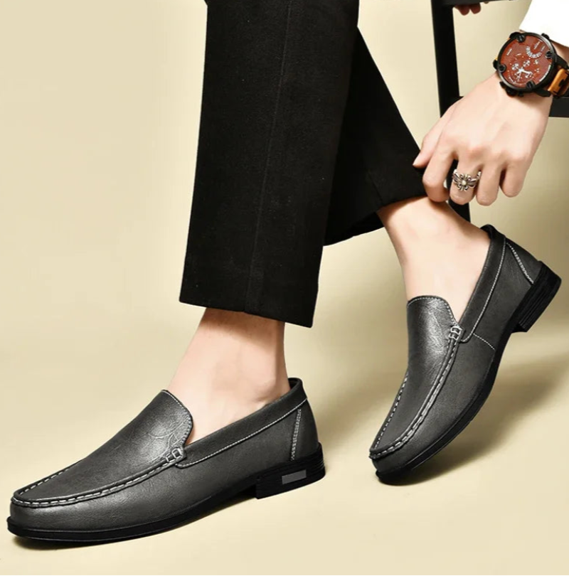 Weston Embossed Leather Loafers