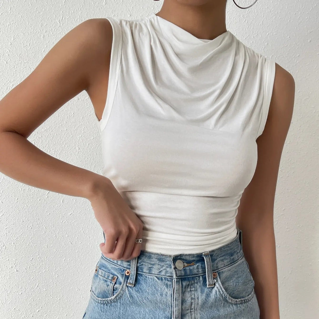 Sierra Silk Pleated Tank Top