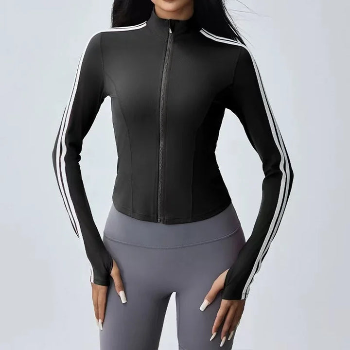 Ivy Sleeve Activewear Zip-Up Top