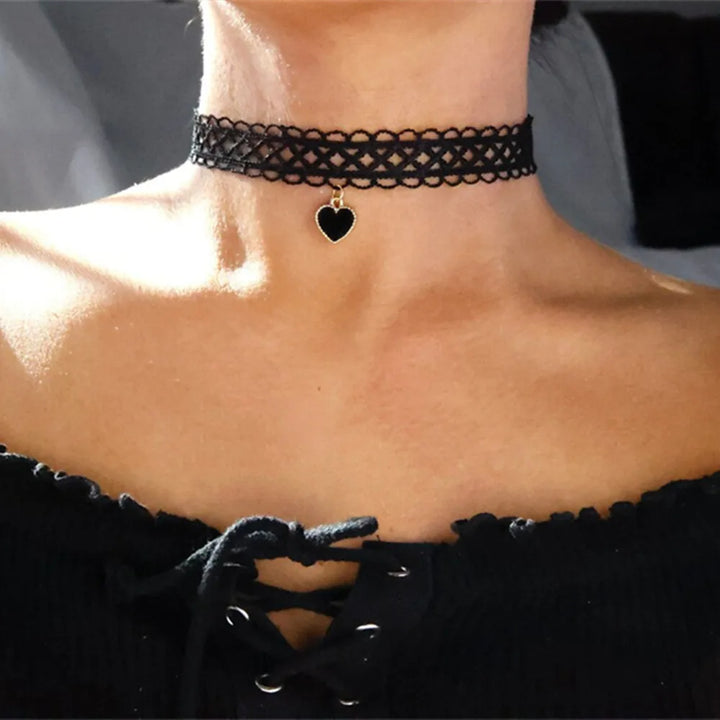 Wednesday Gothic Lace Choker