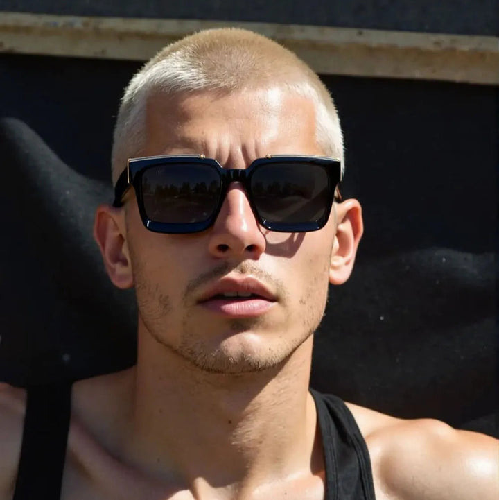 Monza Angular Retro Sunglasses