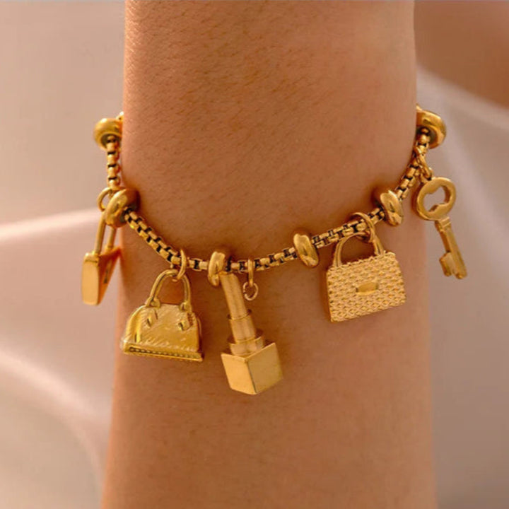 Aurelia Gold-Plated Charm Bracelet