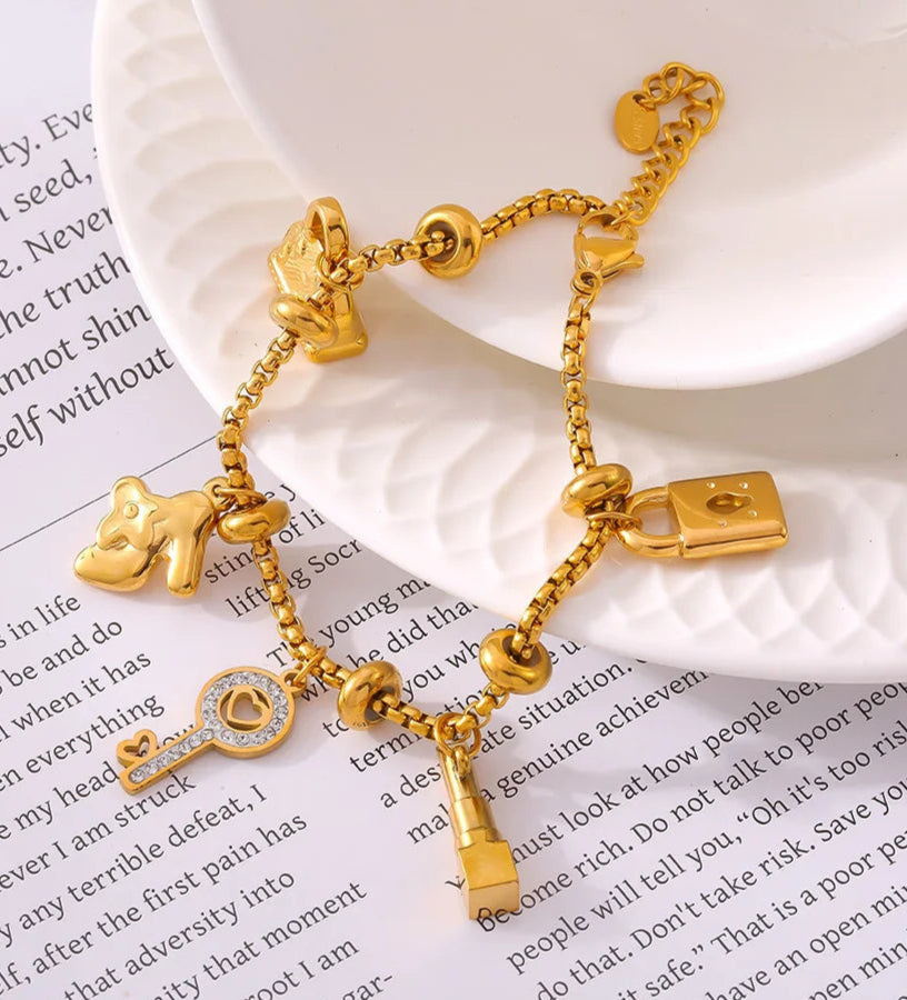 Aurelia Gold-Plated Charm Bracelet