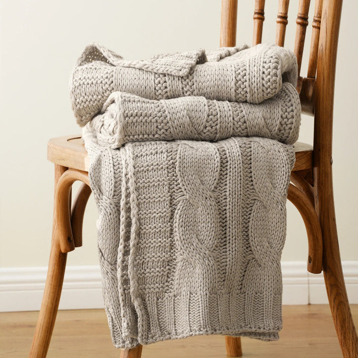 Battilo Textured Knit Throw Blanket