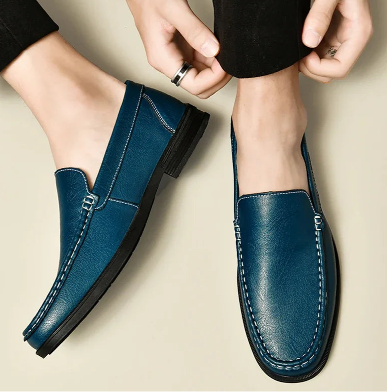 Weston Embossed Leather Loafers