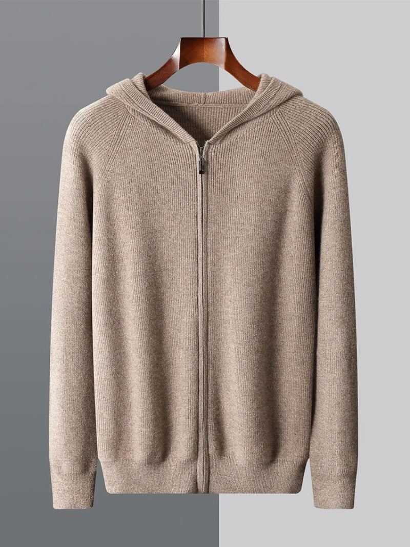 Renlow 100% Wool Zip-Up Hoodie