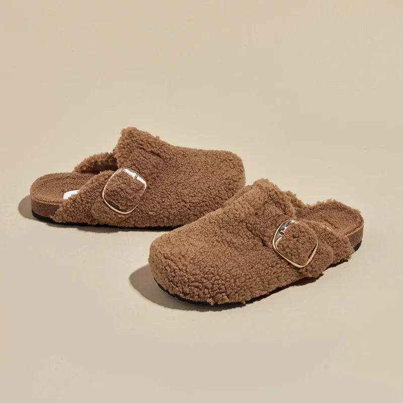 Alpine Wool Fuzy Mules