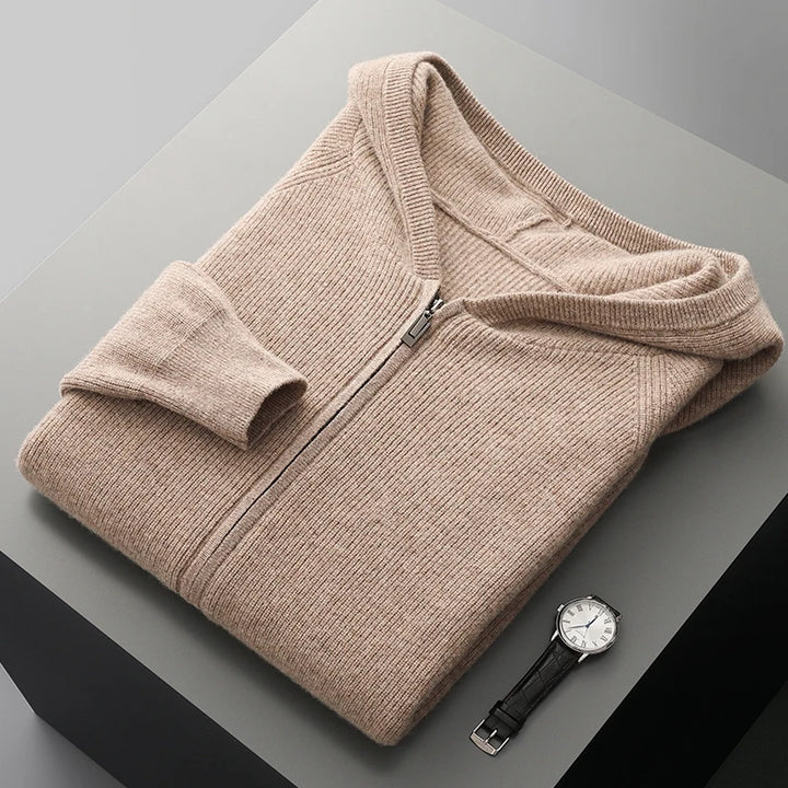 Renlow 100% Wool Zip-Up Hoodie