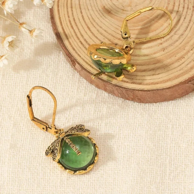 Dragonfly Antique Earrings