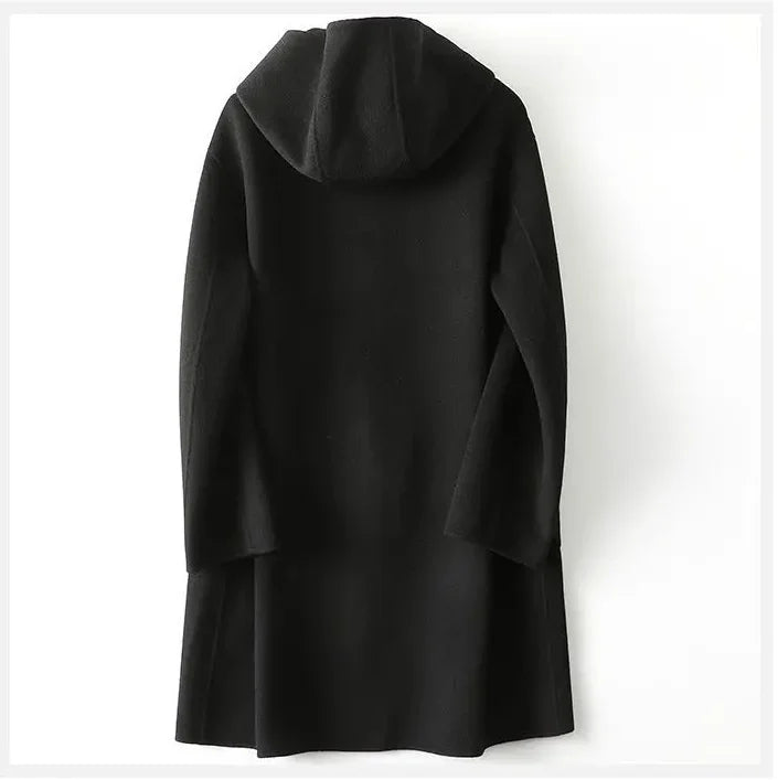 Celina Hooded Woolen Overcoat