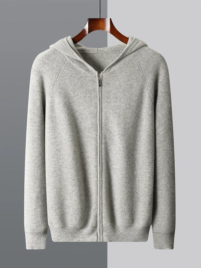 Renlow 100% Wool Zip-Up Hoodie