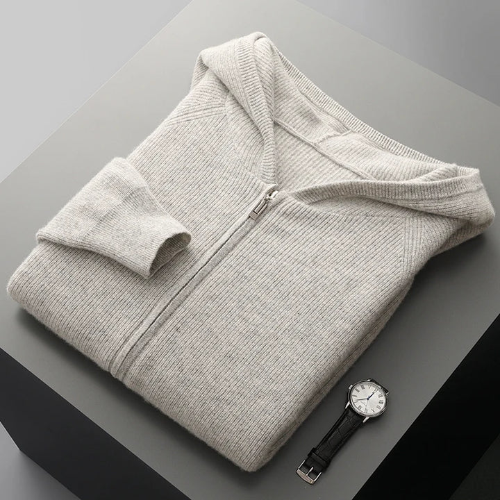 Renlow 100% Wool Zip-Up Hoodie