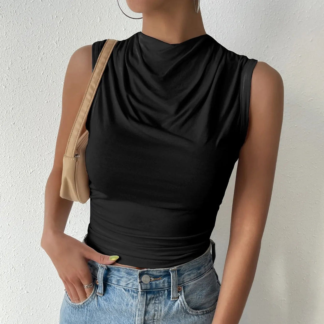 Sierra Silk Pleated Tank Top