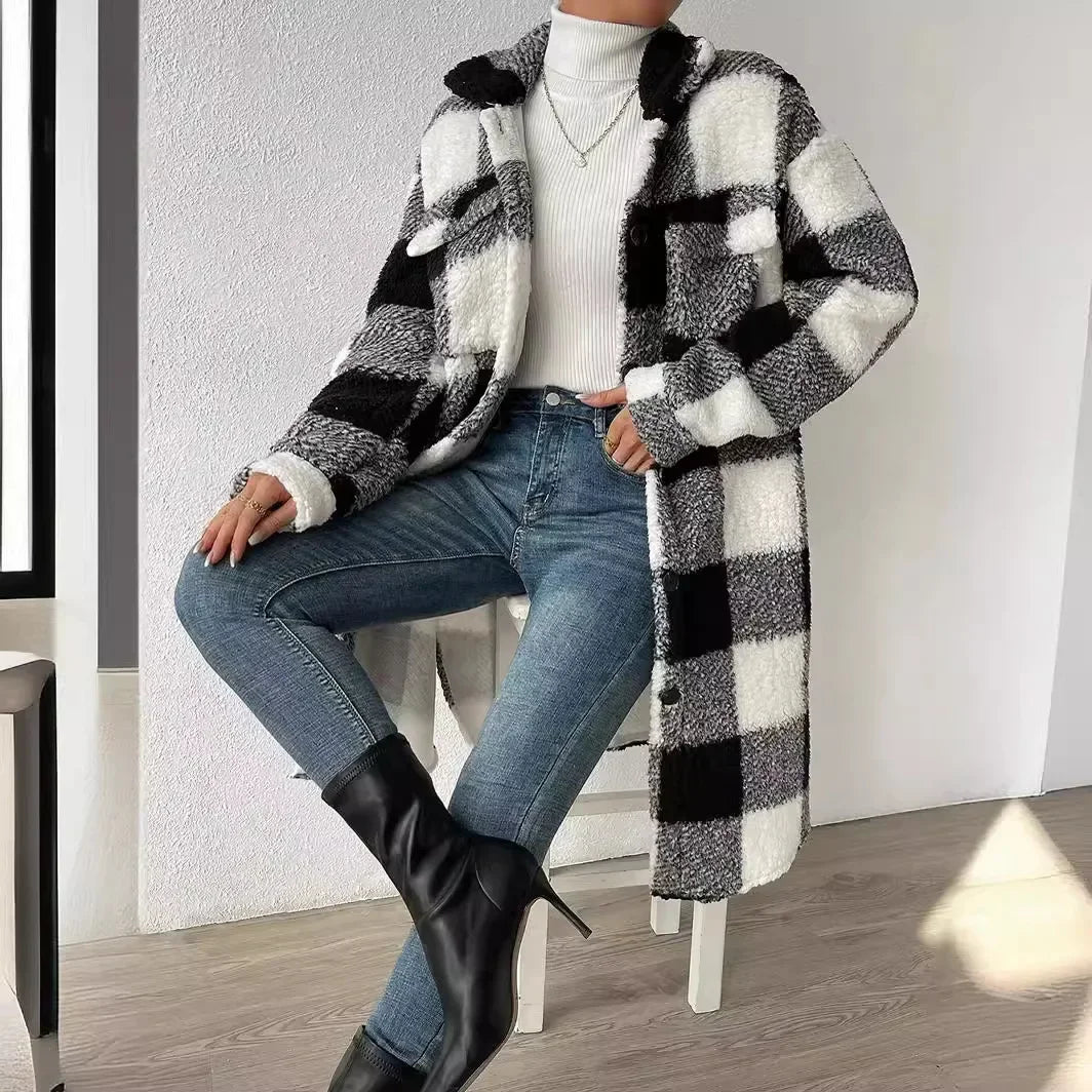 Suburbia Longline Plaid Trench Coat