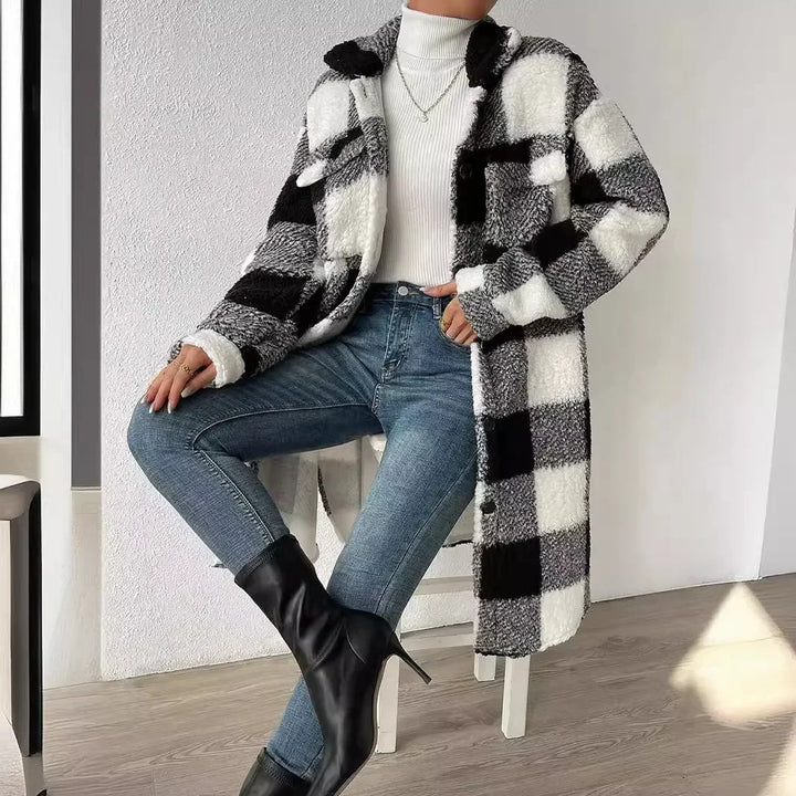 Suburbia Longline Plaid Trench Coat