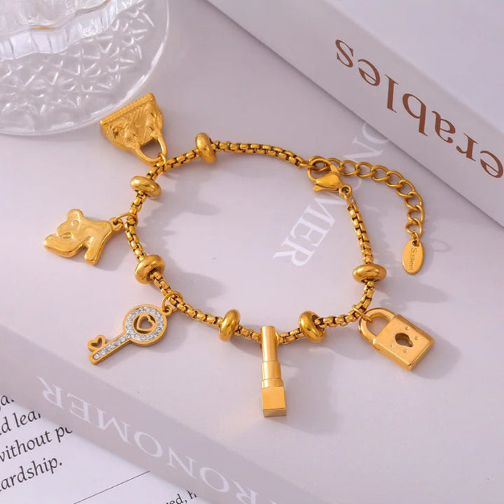 Aurelia Gold-Plated Charm Bracelet