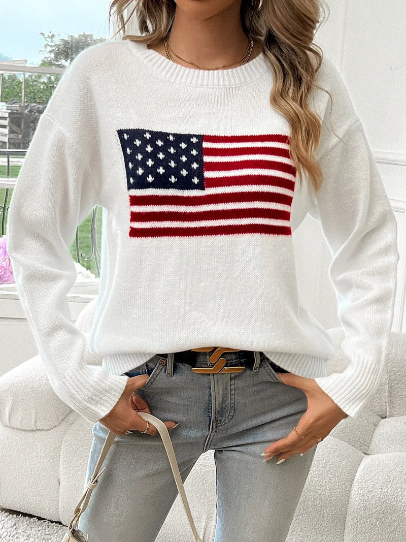 Ellis American Flag Sweater