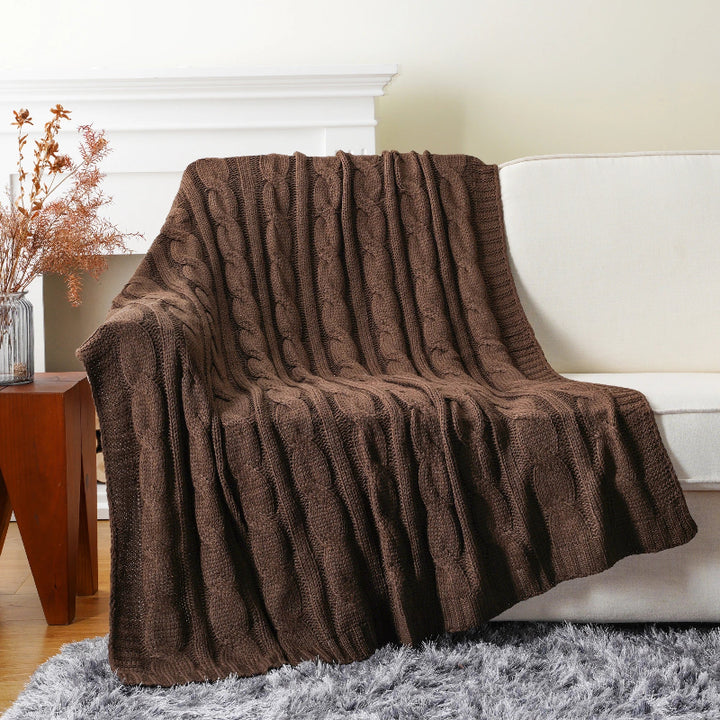 Battilo Textured Knit Throw Blanket