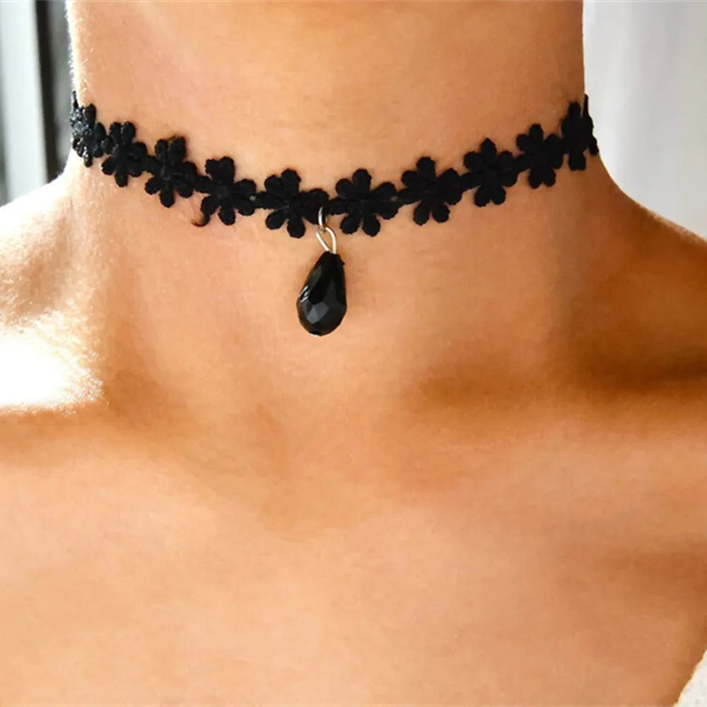 Wednesday Gothic Lace Choker